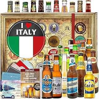 I love Italy/Geschenkidee Italien / 24 Biere aus der Welt - Biere der Welt Adventskalender 2024 2025