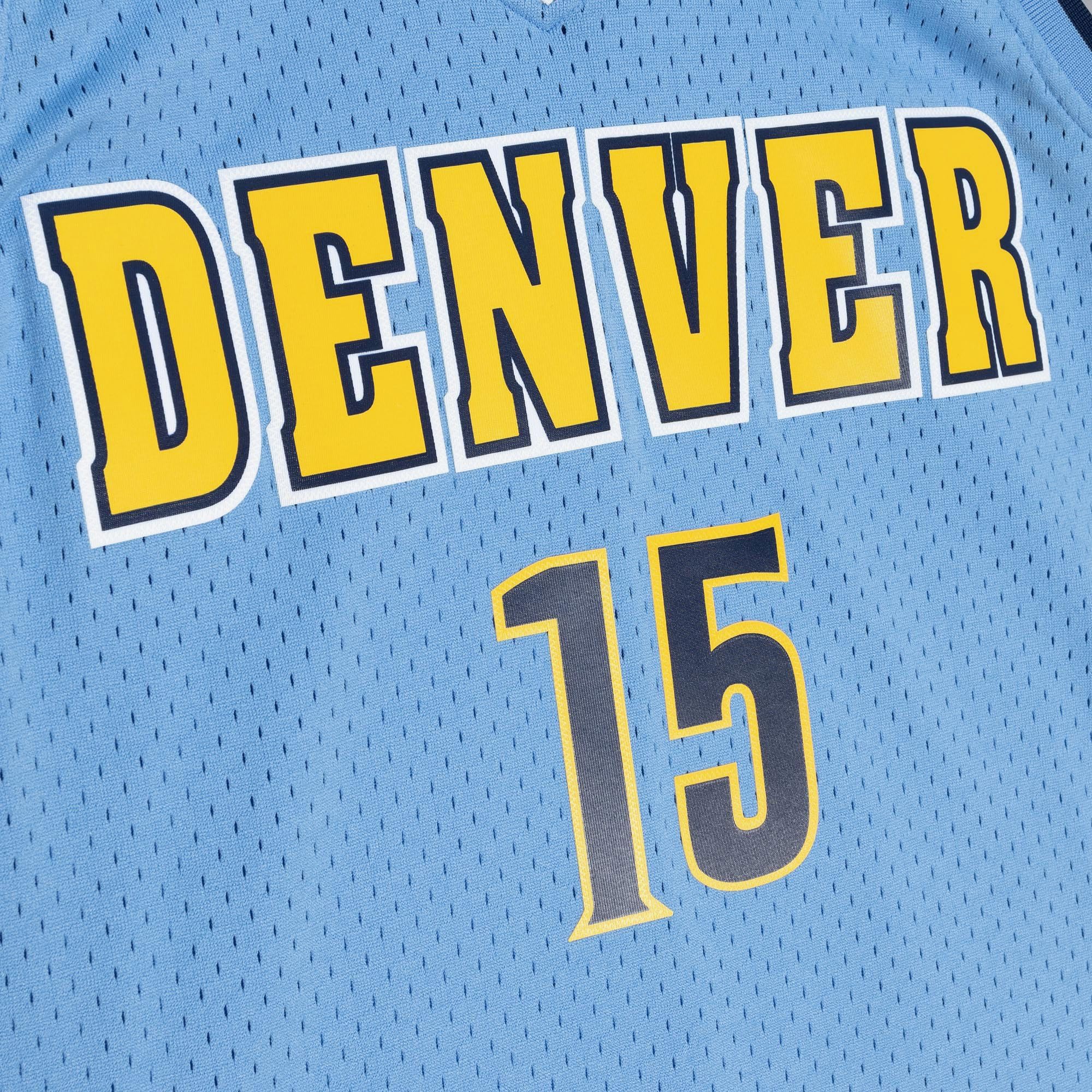 Mitchell & Ness NBA Swingman - Maglia da Basket in Jersey Denver Nuggets, Nikola Jokić 2016, Columbia Blu