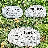 Vista 14 de Zatanmulo Piedra conmemorativa personalizada para mascotas, piedra conmemorativa de jardín personalizada, lápida de perro, lápida de gato, placa