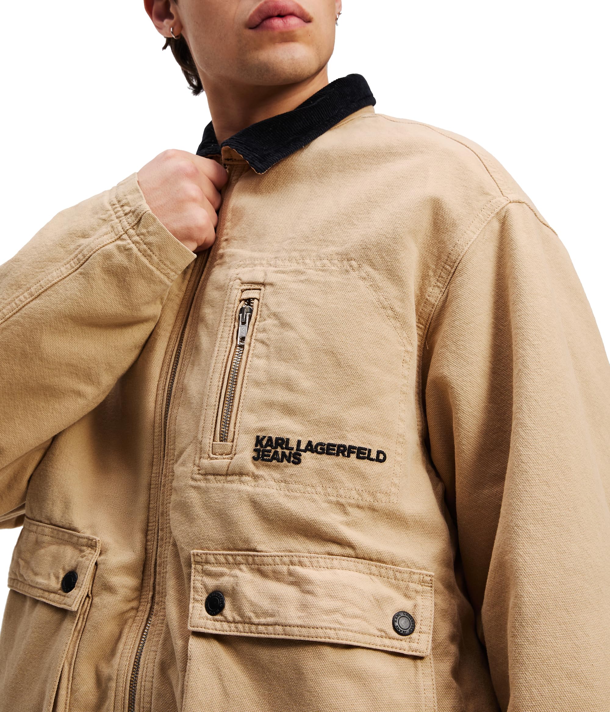 KARL LAGERFELD JEANS Uomo Workwear Canvas Jacket