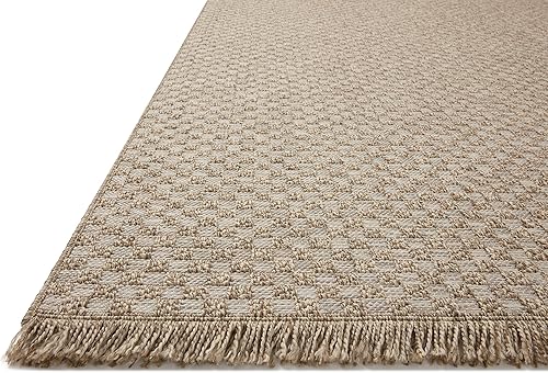 Miniatura 4 de Loloi II Dawn Collection IndoorOutdoor DAW-02 Tan 18" x 18" Sample Rug