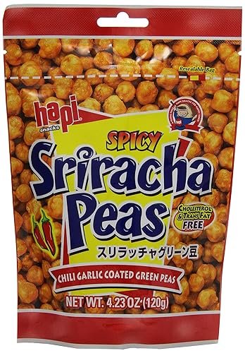 Hapi Sriracha - Bolsa de guisantes, 4.23 onzas (paquete de 12)