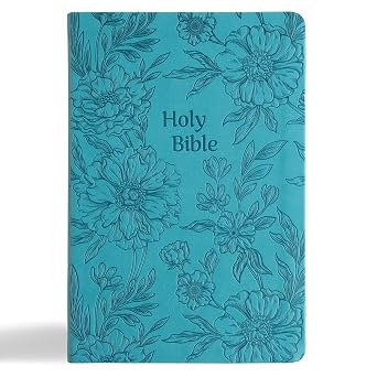 NASB Large Print Thinline Bible, Value Edition, Teal LeatherTouch, Red Letter, Presentation Page, Sewn Binding, Full-Color Maps, Easy-to-Read Bible Karmina Type