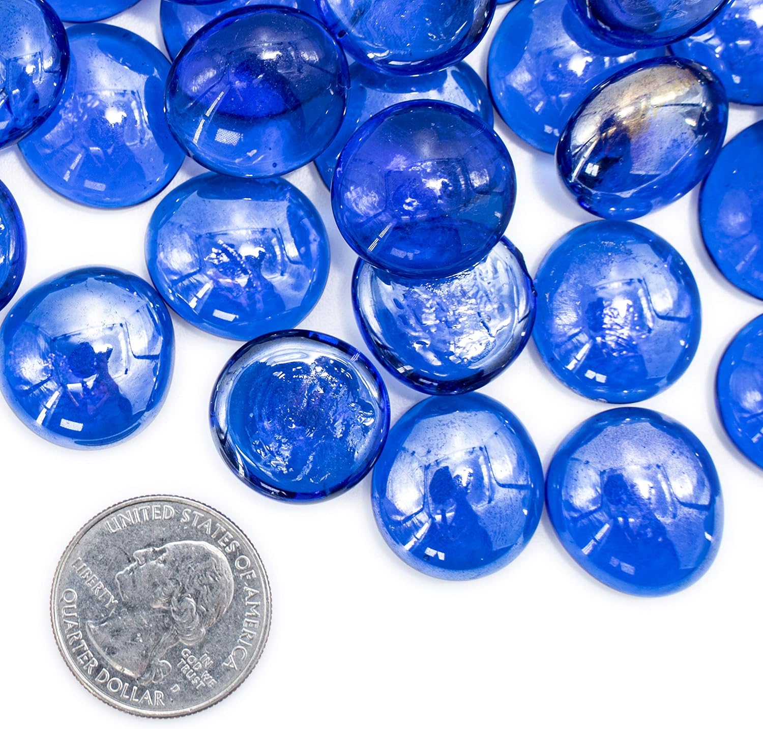 Blue Fire Glass for Firepit, Lava Glass, Gas Fireplace Embers Golden Flame, Bond Manufacturing 67984