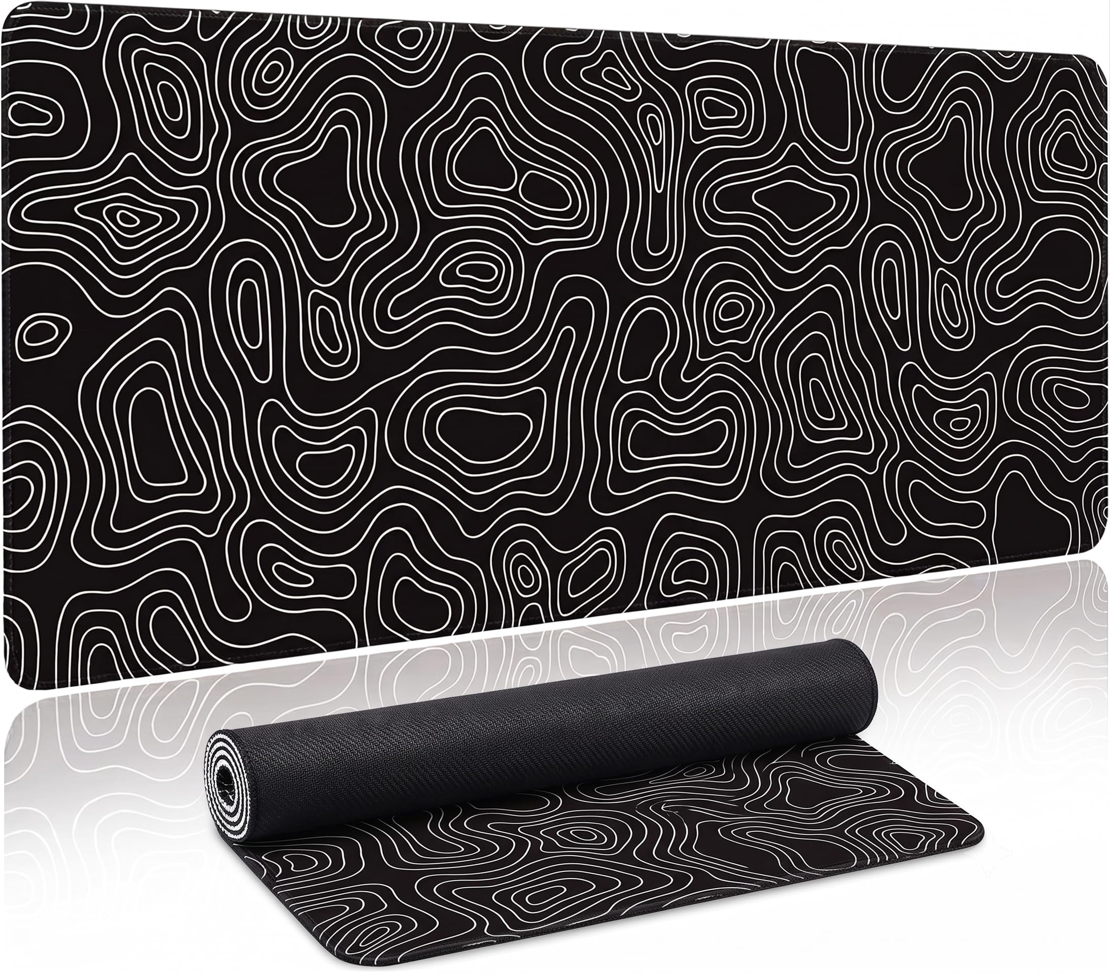Saco XXL Gaming Mouse Pad for PC – Large Desk Mat 900×400×3mm, Extended Non-Slip Rubber Base, Waterproof Surface, Topographics Design, Big Keyboard Mouse Pad for Office & Home Setup — Amazon image 9