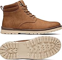 Vista 2 de Vostey Botas de senderismo impermeables para hombre, botas chukka casuales para hombres