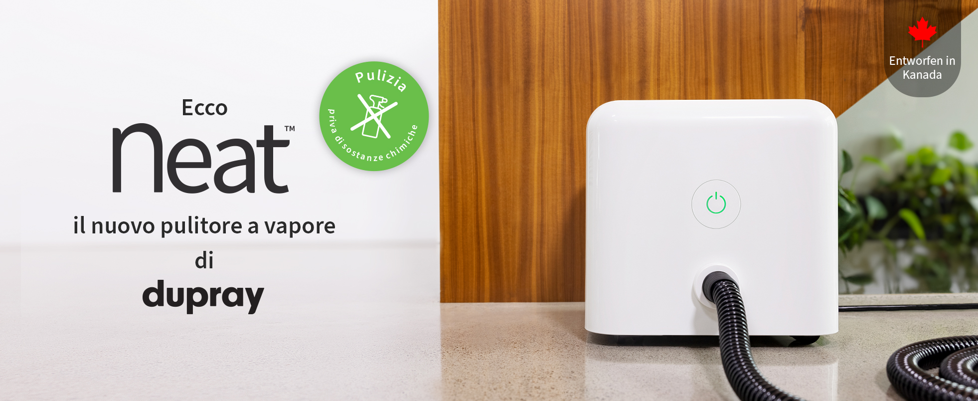 Dupray Neat Plus Pulitore a vapore con kit di Italia