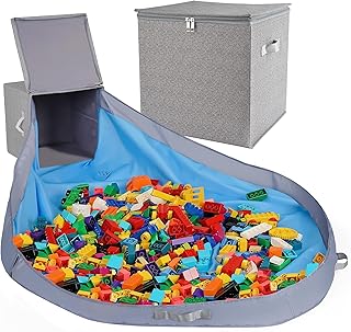 SAM AND MABEL Toy Storage Basket and Play Mat for Kids - 13