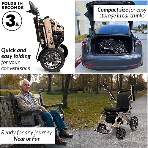 Miniatura 34 de Majestic IQ-8000 - Sillas de ruedas eléctricas para adultos, silla de ruedas eléctrica plegable y ligera, silla eléctrica plegable para personas