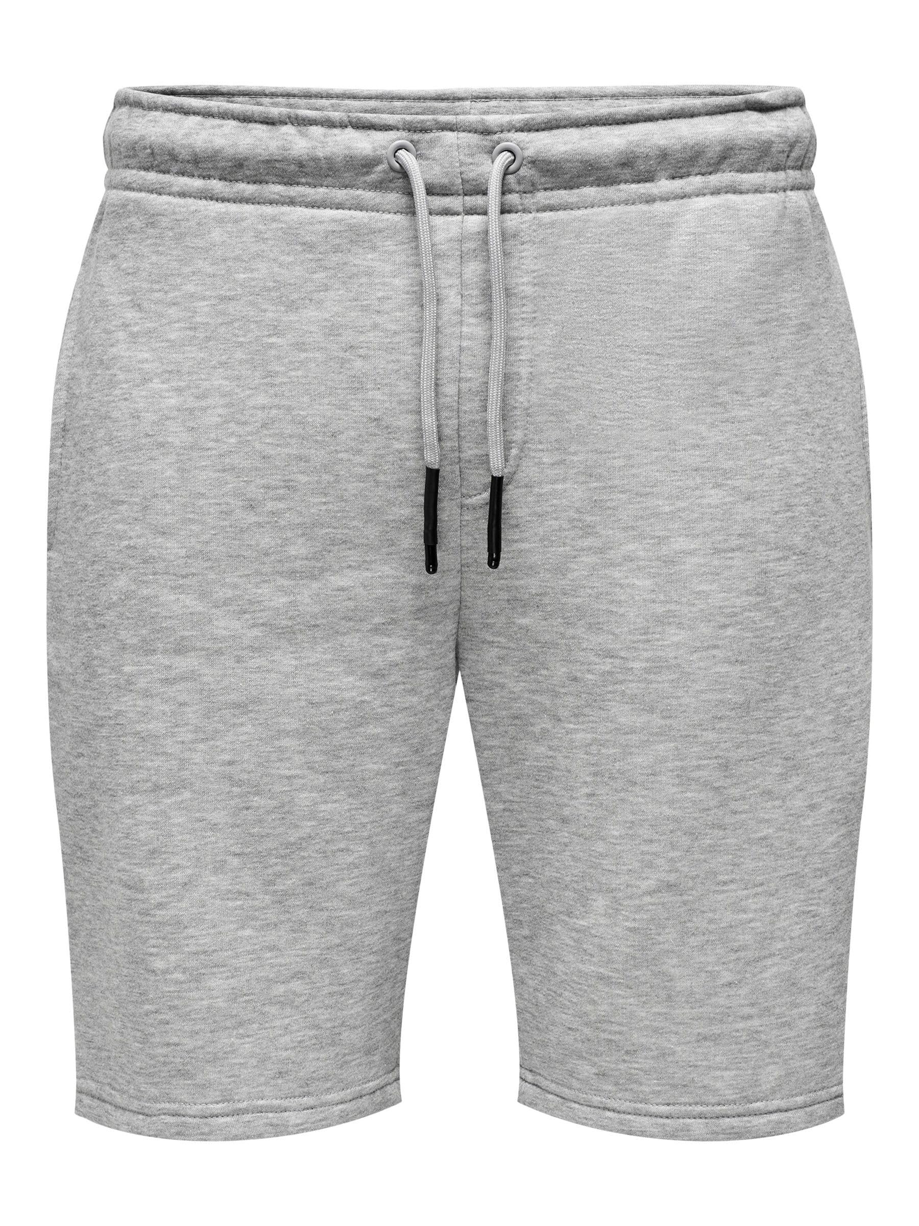 Only & Sons Men's Light Grey Melange Only&Sons Onsceres Life Sweat Shorts Noos, Xl
