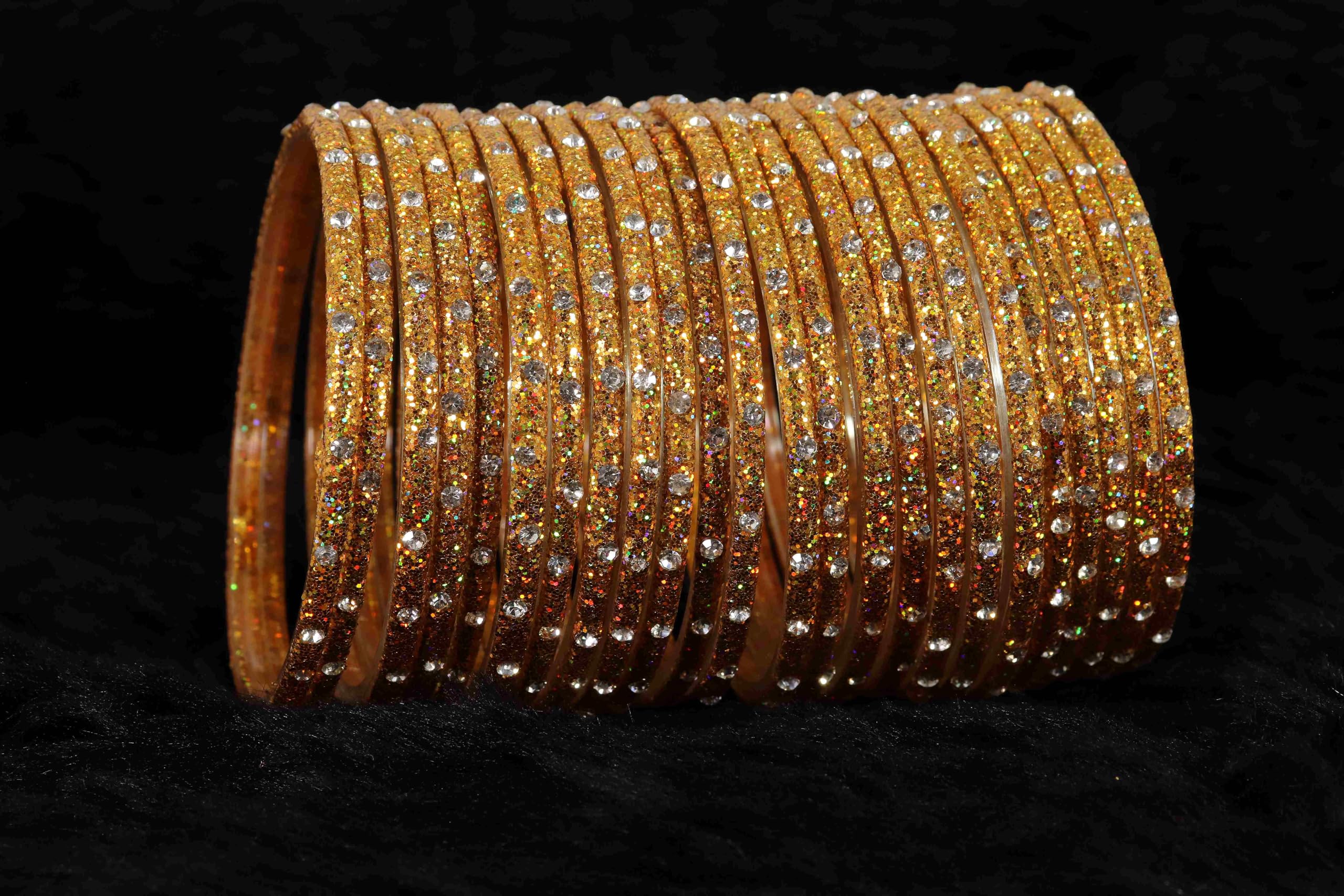 Glass Bangles Set with Diamond Stone Kanch ki Chudiyan