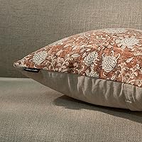 Vista 6 de Juego de 2 fundas de almohada decorativas (marrón ladrillo, 18 x 18 pulgadas (paquete de 2))