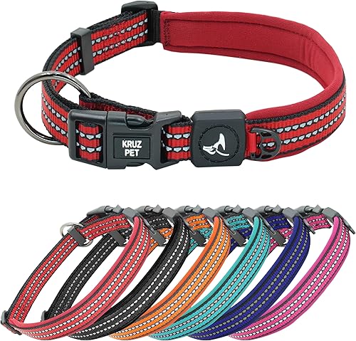 Kruz PET KZV006-03M Collar de perro reflectante para perros pequeños, medianos y grandes