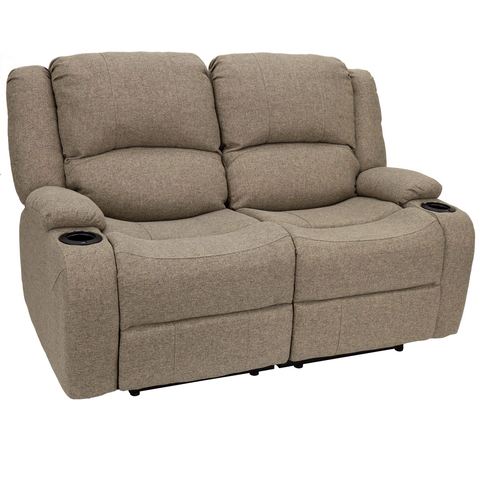 RecPro Charles Powered 58" RV Wall Hugger Reclining Loveseat Oatmeal