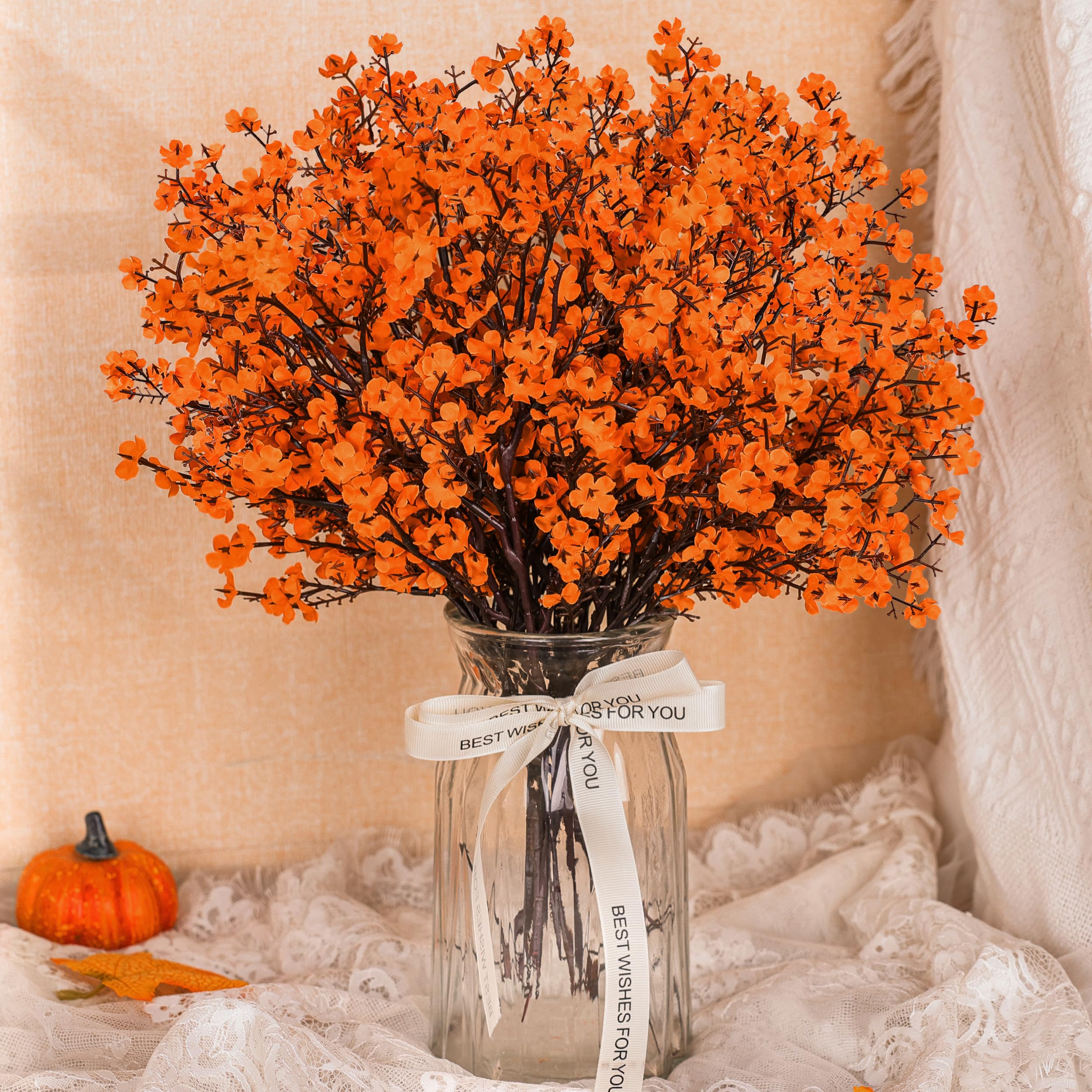 10Pcs Fake Fall Babys Breath Artificial Flowers Decorations for Home