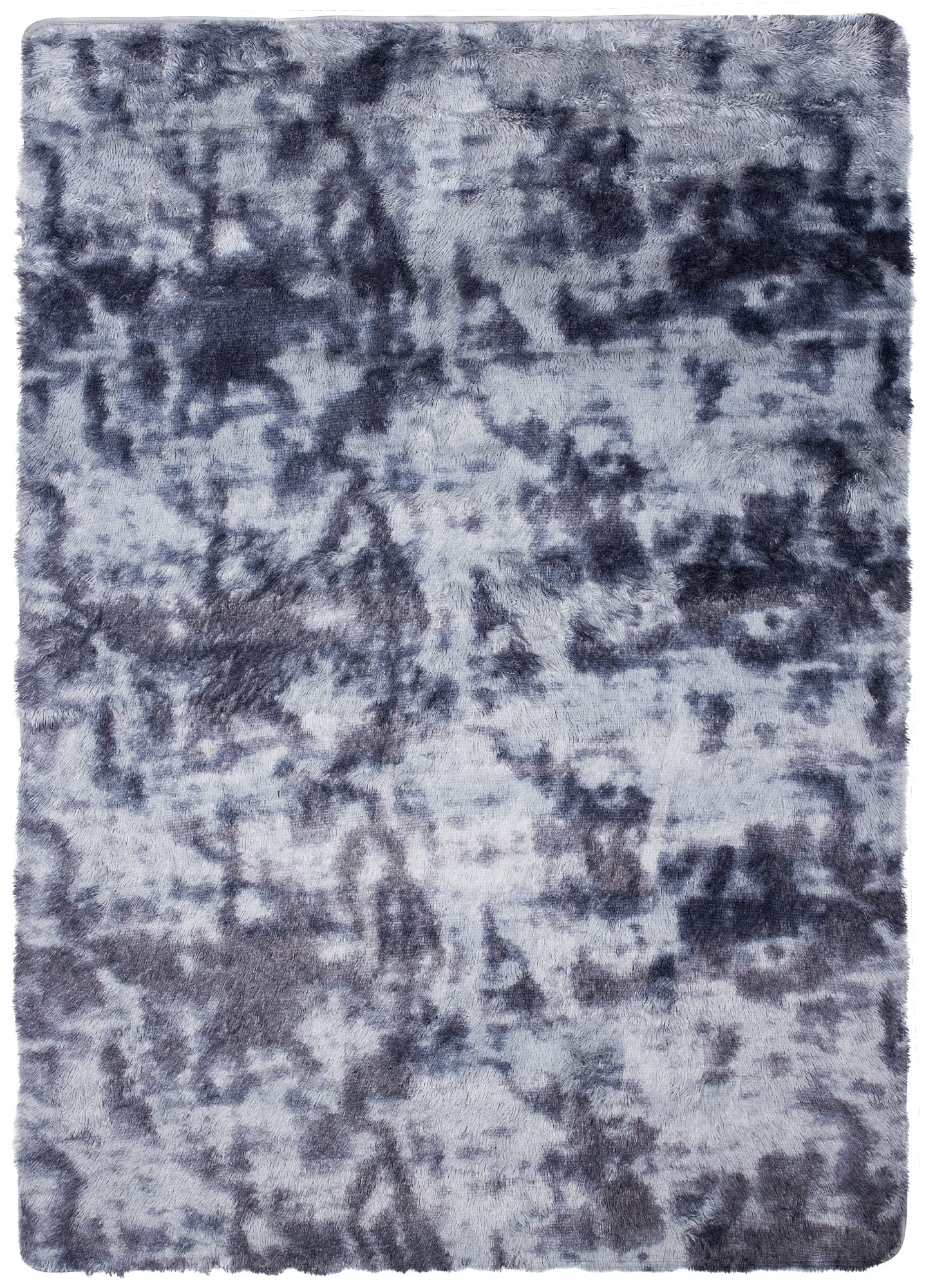 TAPISO Silk Dyed dywan z krótkim włosiem, antypoślizgowy, szary, ciemnoszary, farbowany, nowoczesny, abstrakcyjny, melanżowy, zamalowany, do salonu, sypialni, 120 x 170 cm