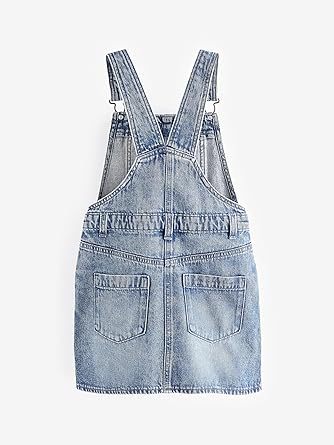 NEXT Meisje Denim overgooier jurkje Zwart 140