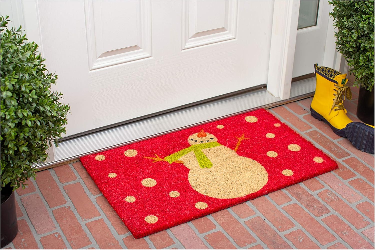 Calloway Mills AZ121041729 Snowman Glee Doormat, 17" x 29", Multicolor