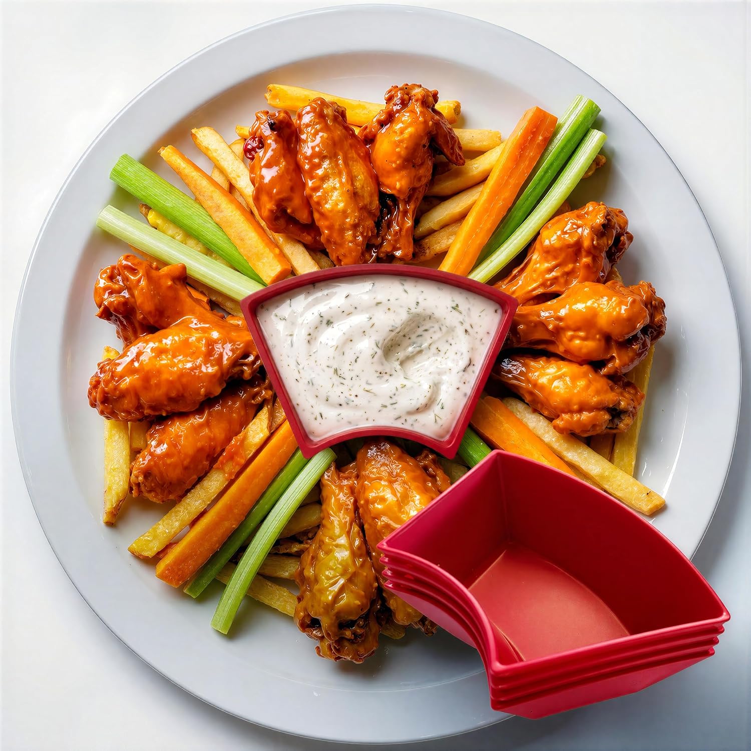 Extra-Wide Dipping Sauce Cups, XL Non-Slip 4 oz Reusable 4-Pack