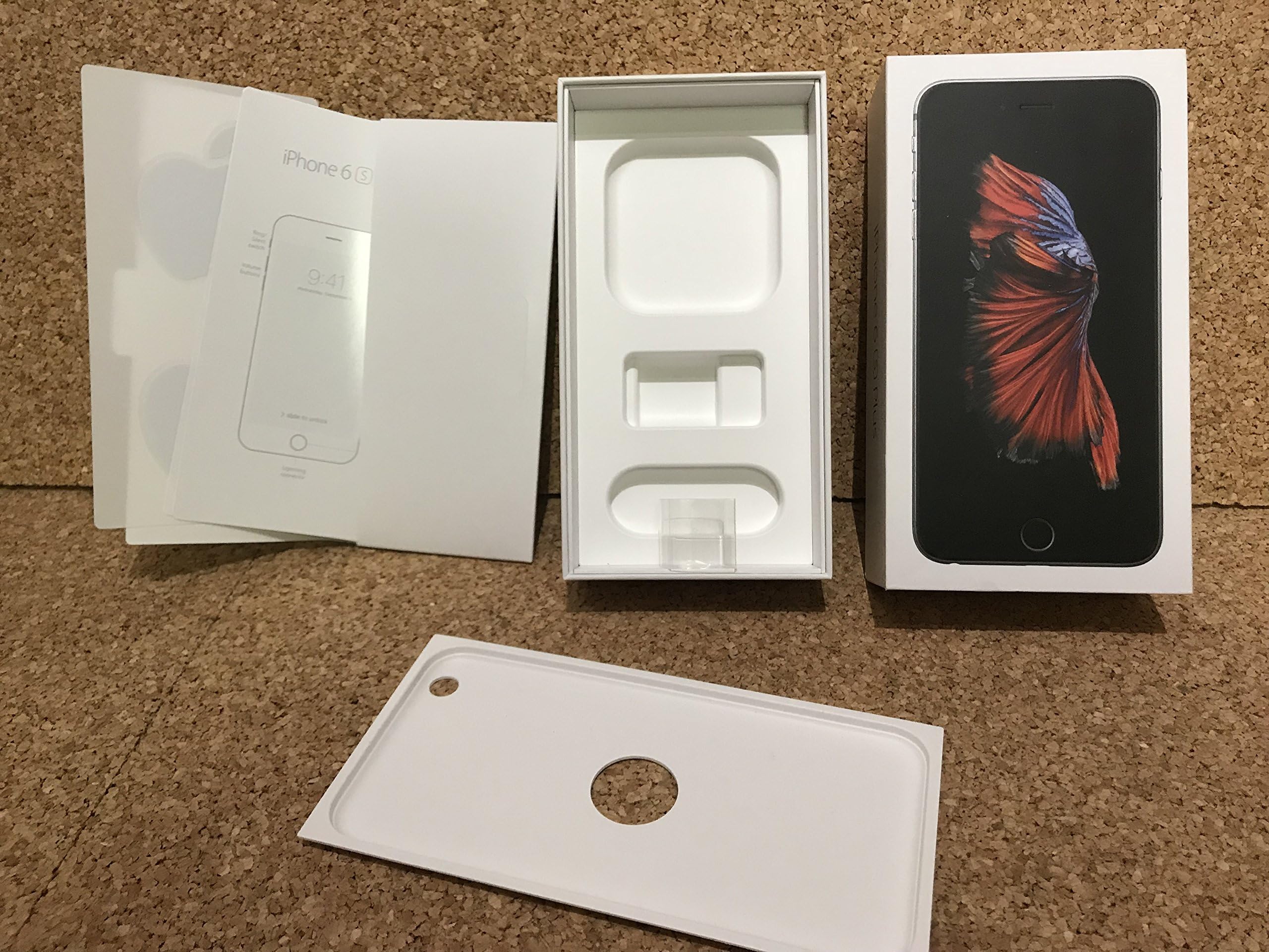 Replacement Empty Box Only for iPhone 6 Plus 5.5"" (Space Gray 128 Gb) + 1 Front & Rear Clear protective Packaging Film - No Phone or Accessories Included