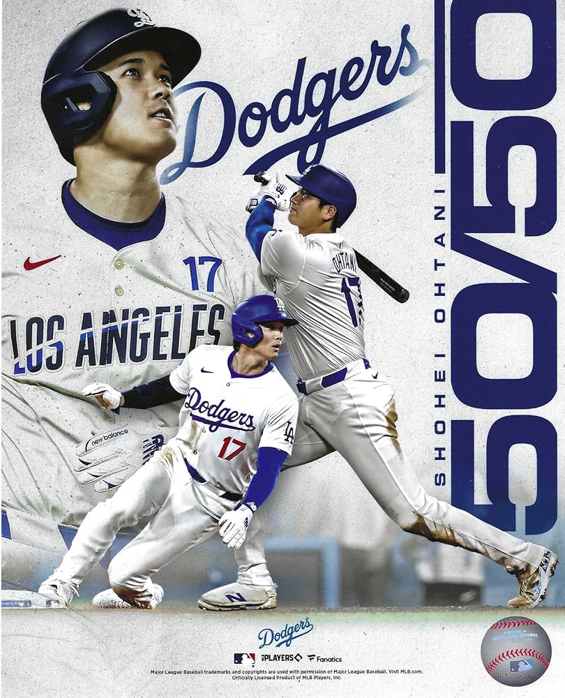 Shohei Ohtani ドジャース アートポスター A1版　① Shohei Ohtani Los Angeles Dodgers 11x14 Action Photo | Officially