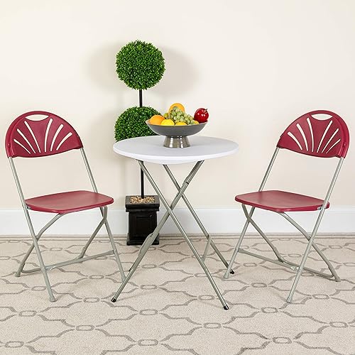 Miniatura 22 de Flash Furniture HERCULES Series - Silla plegable con respaldo de plástico de carbón de 650 libras, 8 unidades Carbón vegetal,Negro