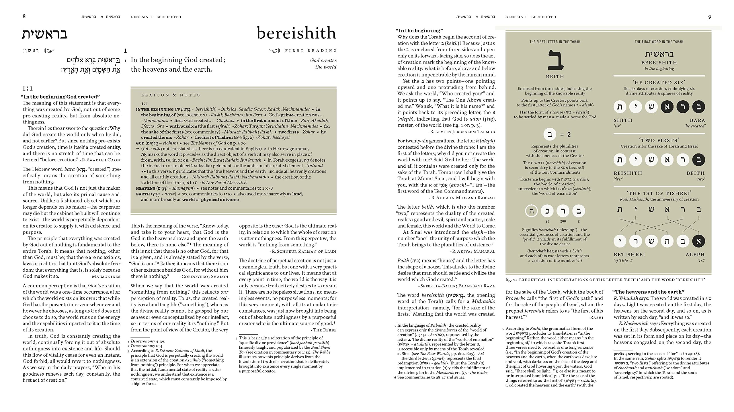 Buch Genesis mit Kommentar und Einsichten von 500 Weisen und Mystikern