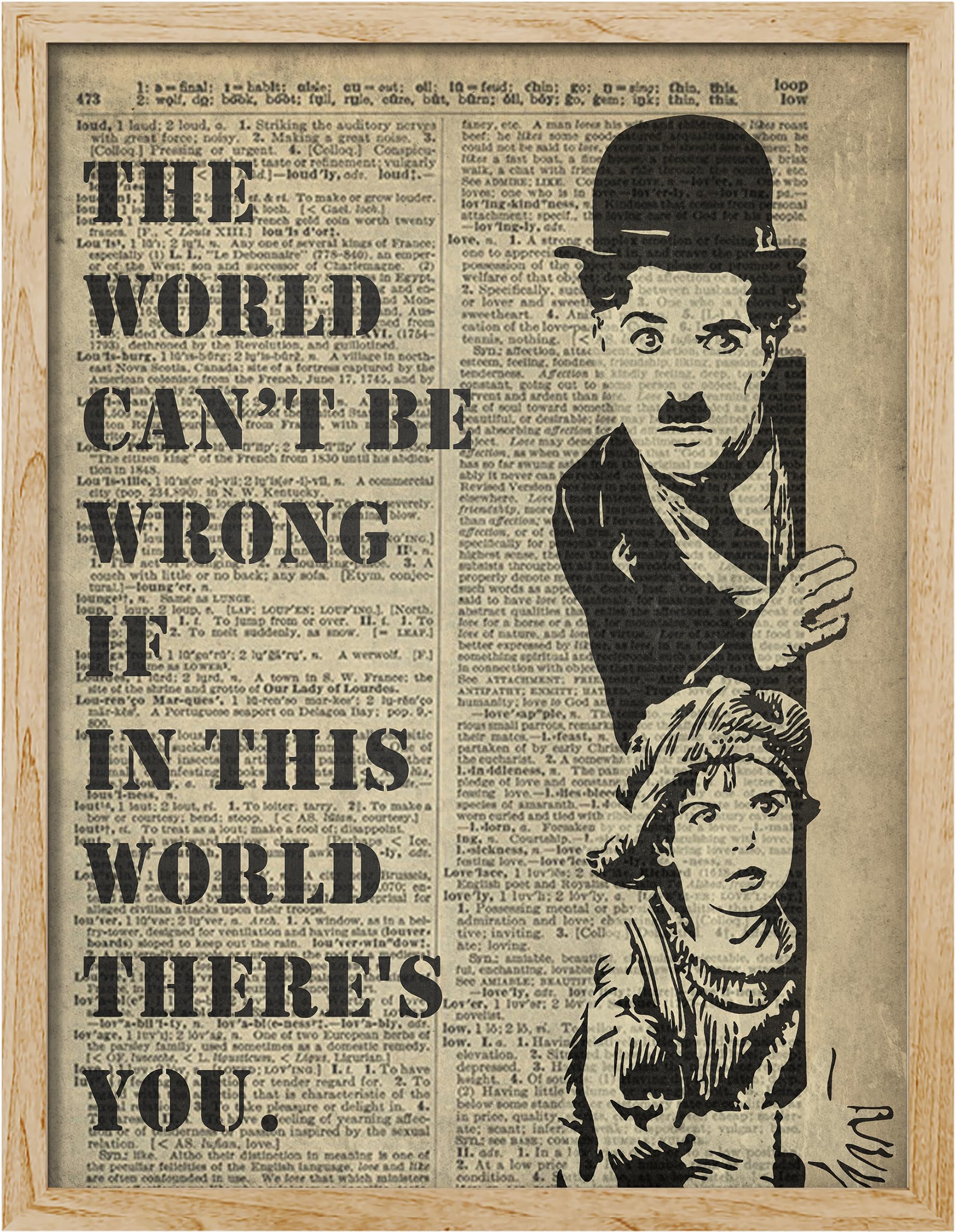 Amazon.co.jp: SIGNWIN 粘着キャンバスポスター チャップリン - The