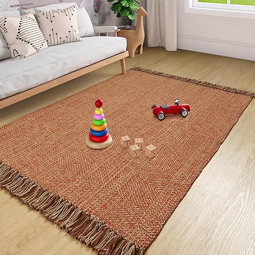 Miniatura 250 de Collive - Tapete de 27 x 43 pulgadas, lavable a máquina, para interiores y exteriores, de bajo perfil, suave algodón tejido a mano, para baño