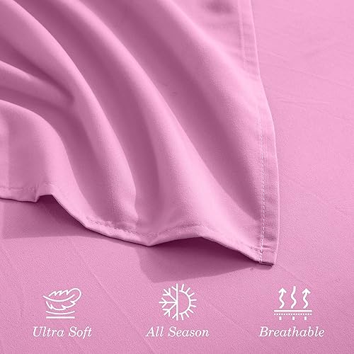 Vista 171 de Juego de sábanas de microfibra de 4 piezas prémium de calidad hotelera 1800 hilos, resistente a las arrugas, ultra suave y transpirable, juego