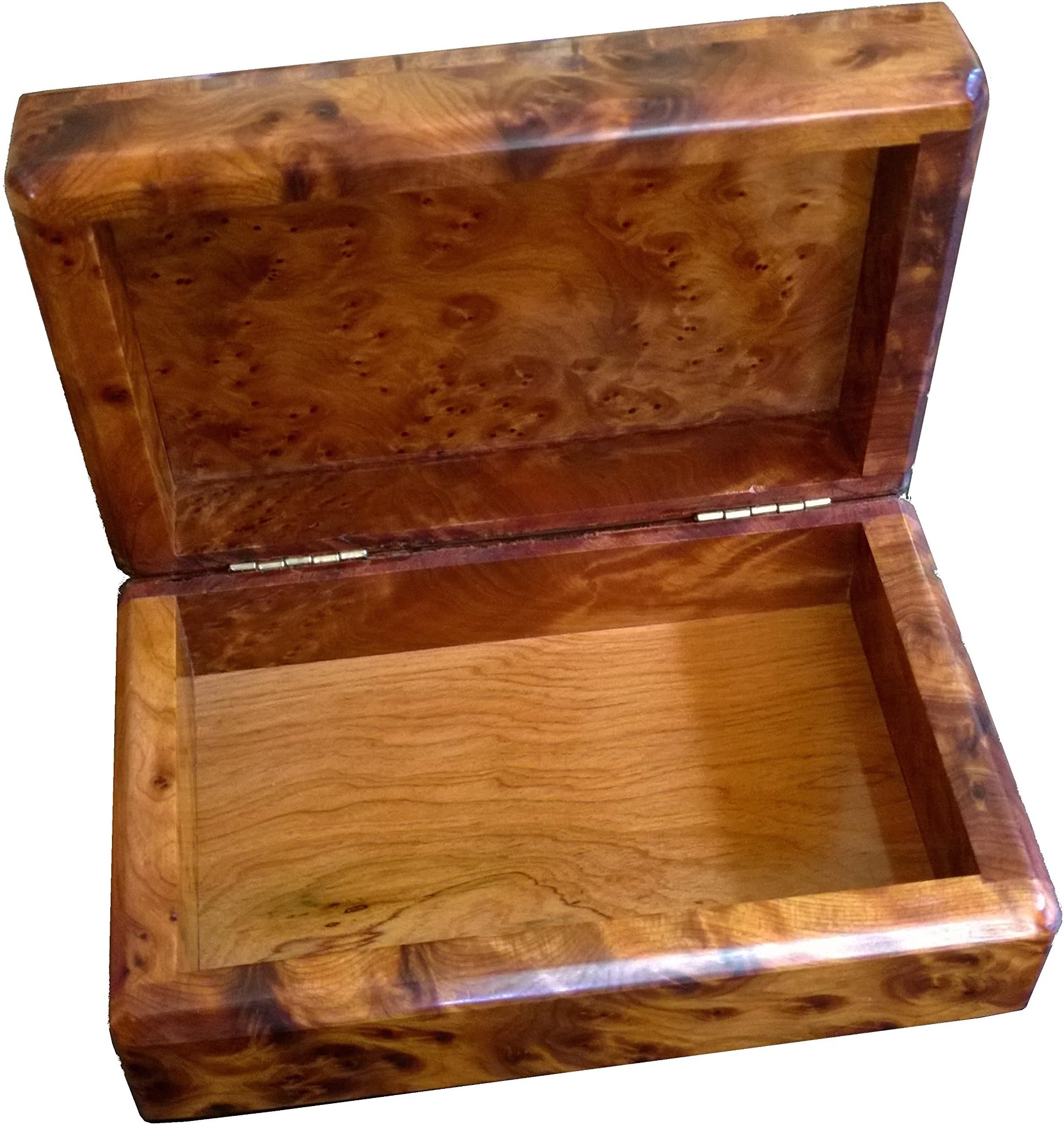 Fine Cedar Solid Wooden Handmade Jewellery Box Cufflink Earring Trinket Hinged