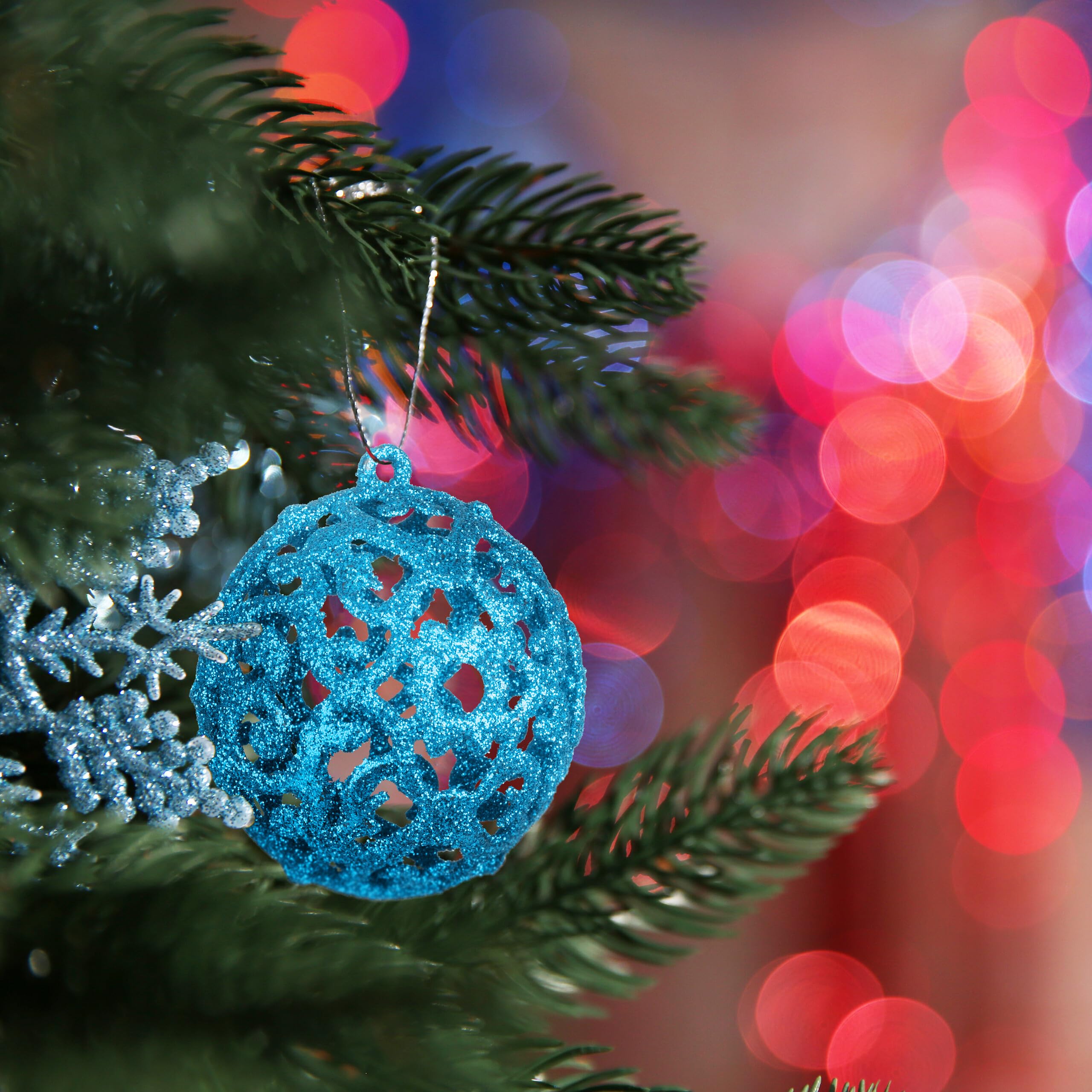 Palline Natalizie Dorate Set Da 96 - Decorazioni Albero Di Natale Opache, Lucide E Con Glitter - Foto 3