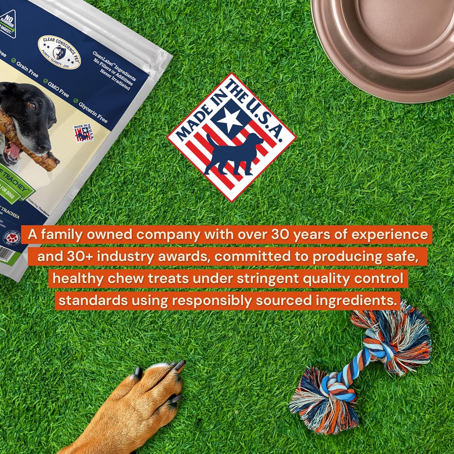 Kelpy™ Tubes 6 Inch Beef Trachea Dog Chews with Organic Kelp, Rawhide Free Natural Dental Bone Treats for Medium Large Breed Dogs, Long Lasting Edible Chewy Gnaws, Made in USA, 4 Tubes