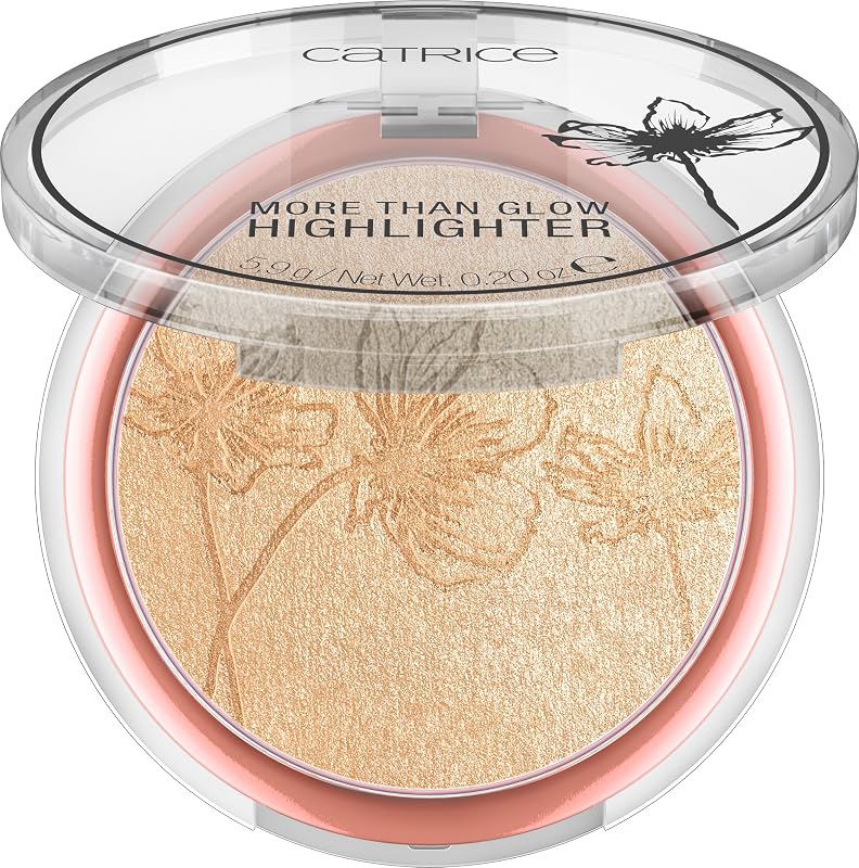 Catrice More Than Glow Highlighter (030 | Beyond Golden Glow), Vegan | Shimmer Pressed Powder, Luminous Golden Finish, Metallic; Vegan and Cruelty Free, Fragrance Free, Paraben Free, 0.20 oz