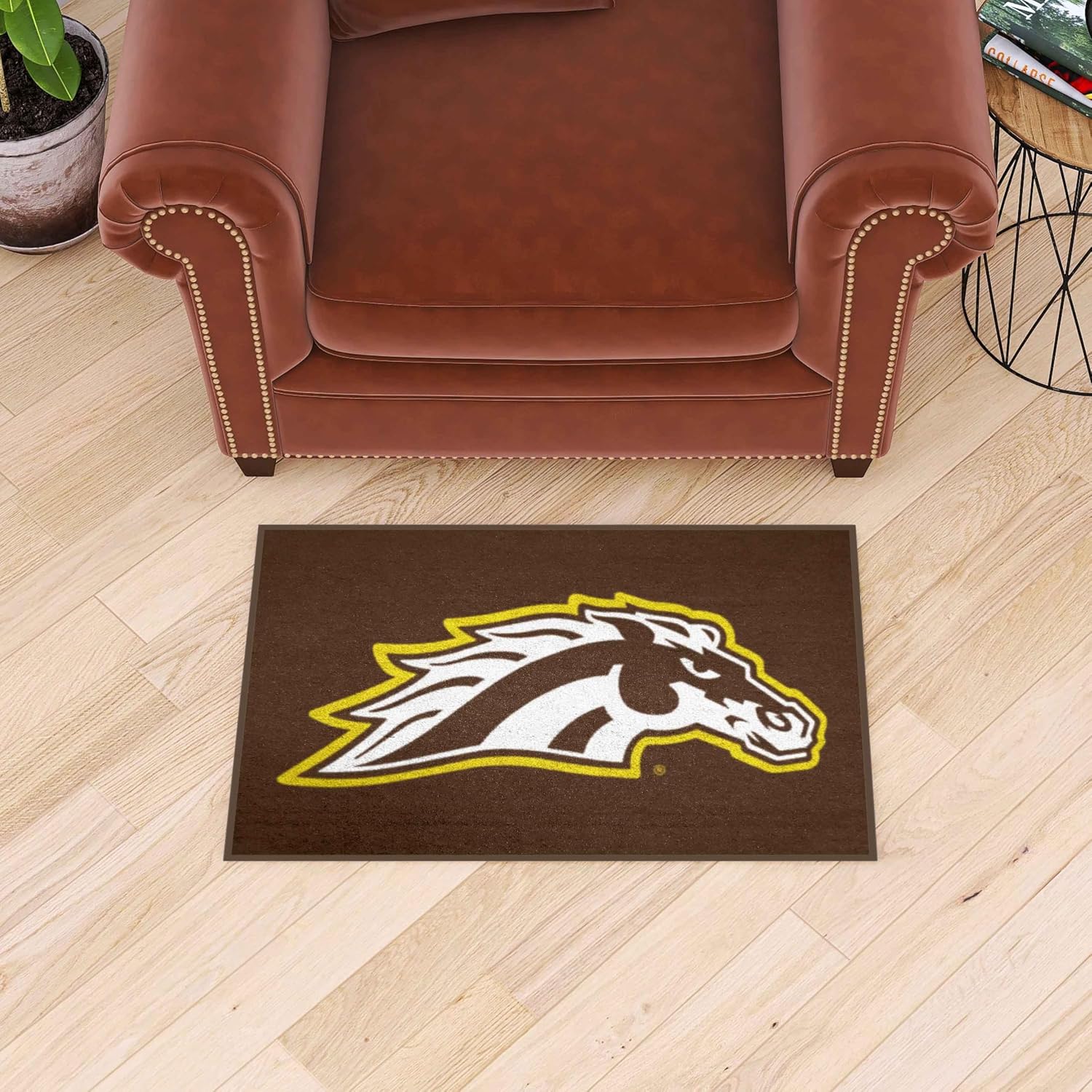 FANMATS 666 NCAA - Western Michigan Broncos Starter Mat Accent Rug - 19in. x 30in. | Sports Fan Home Decor Rug and Tailgating Mat