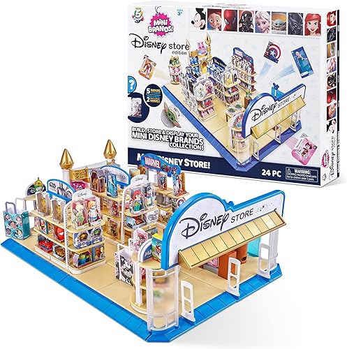 Zuru - Juego de 5 Surprise Toy Store de Disney, incluye 5 miniaturas exclusivas, tienda y exhibición coleccionables para niños, adolescentes y