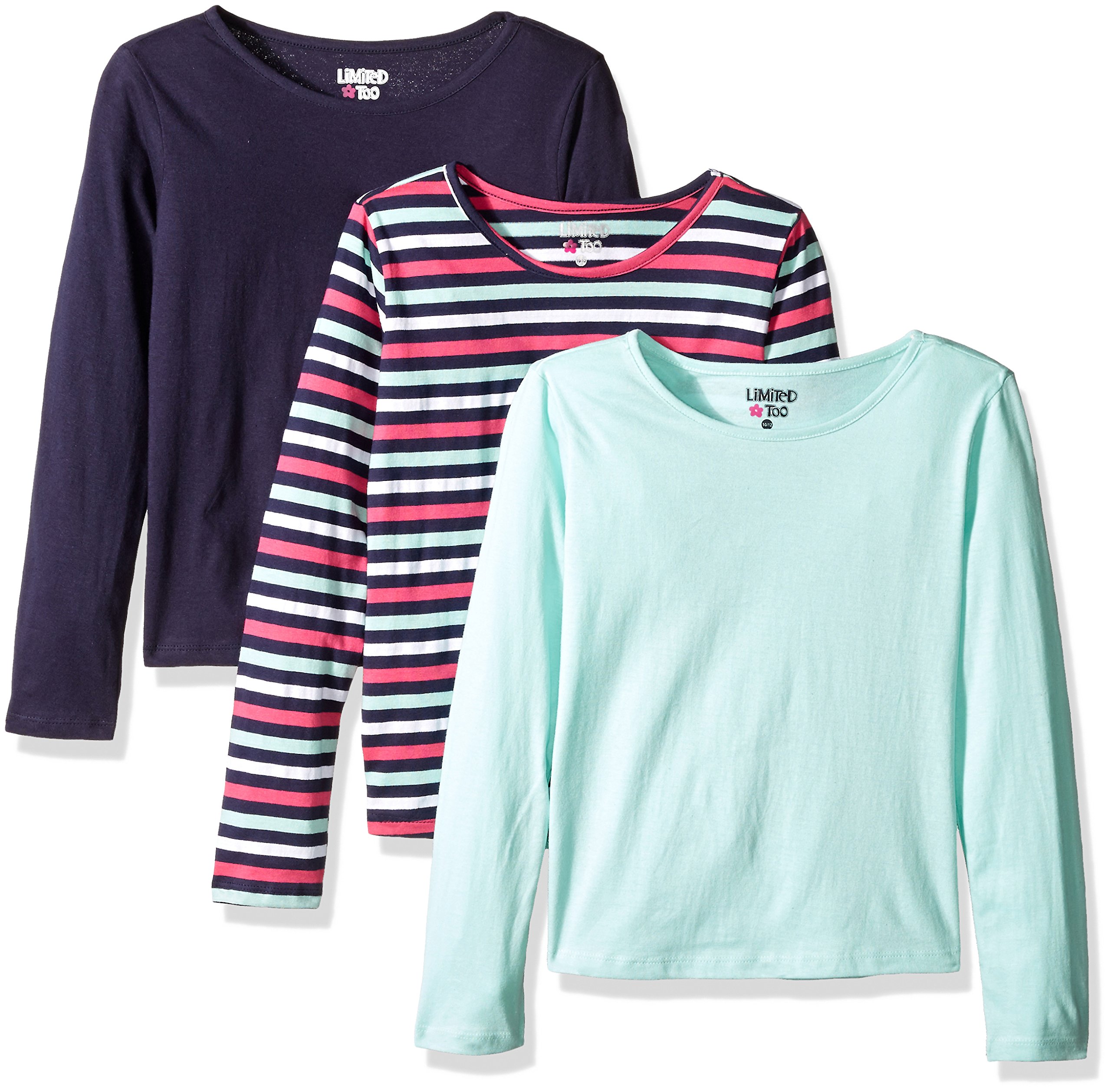 Limited Too Girls' 3 Pack: Long Sleeve Tee Shirts