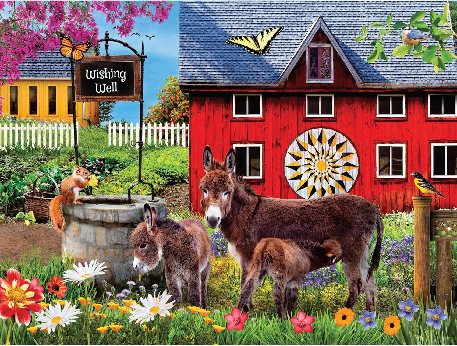 จิ๊กซอว์ภาพฟาร์มฤดูร้อน 750 ชิ้น จาก PLAYVIEW - ผลงานศิลปะของ Karen Burke จิ๊กซอว์ท้าทายสำหรับผู้ใหญ่