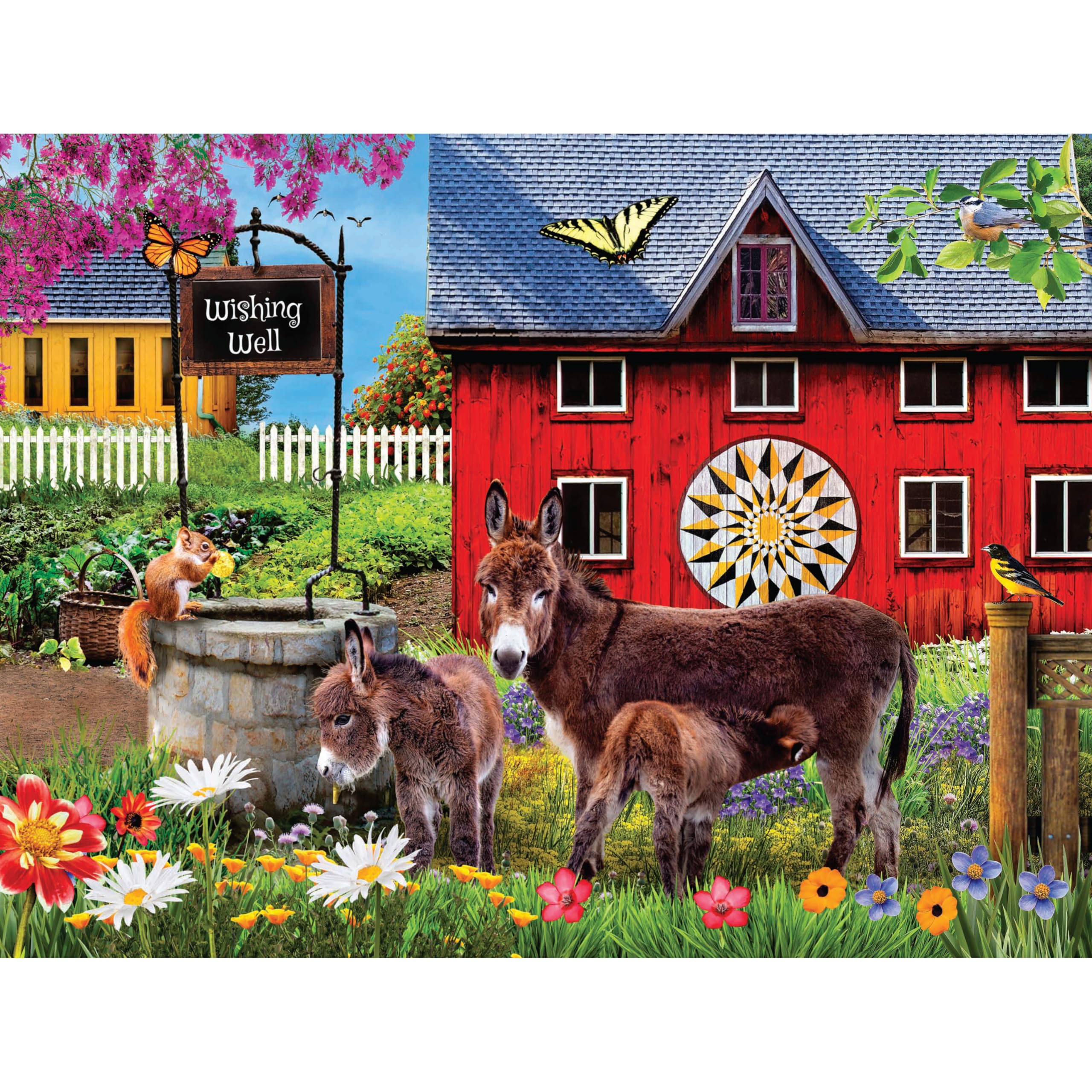 550 Piece Puzzle for Adults Make A Wish Baby Karen Burke Country Jigsaw 18x24 by KI Puzzles