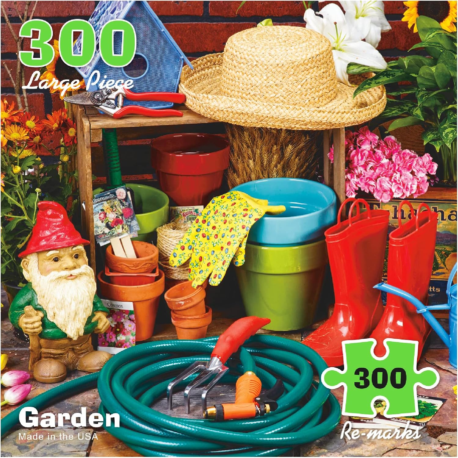 Re-marks Garden Photo Puzzle, 300-Piece Jigsaw Puzzle for All Ages