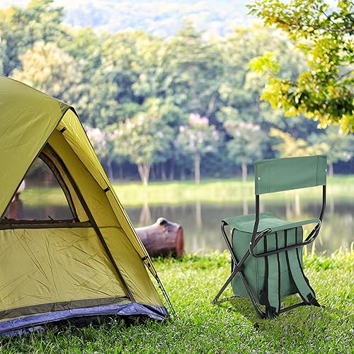Miniatura 2 de Arrowhead Outdoor Silla de campamento compacta multifunción 3 en 1 mochila, taburete y enfriador aislado, con soporte para botellas y bolsa de