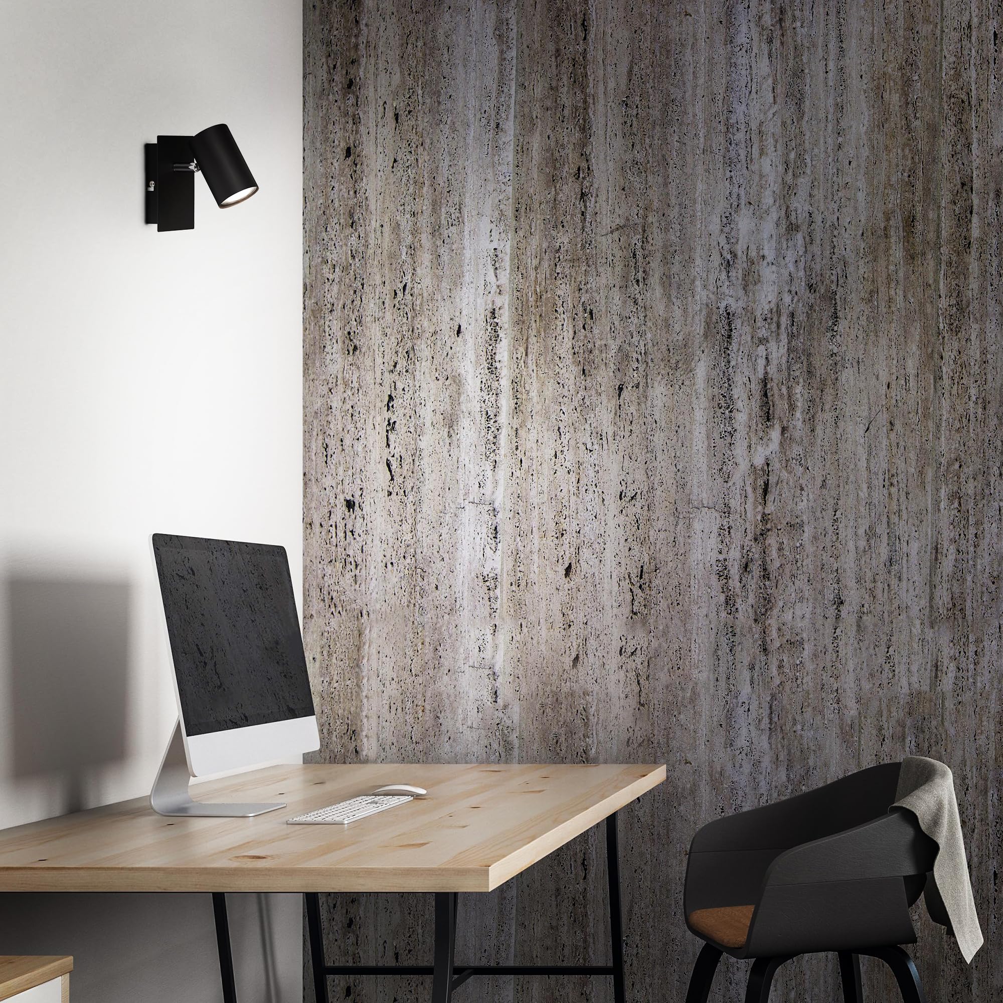 BRILONER - Aplique Pared Interior, Giratorio, GU10, Máx. 40W, Aplique Pared Dormitorio, Lámpara Pared Dormitorio, Aplique, Lámpara De Pared, Lámpara, Focos Pared Interior, 12x8x12.3 cm, Negro