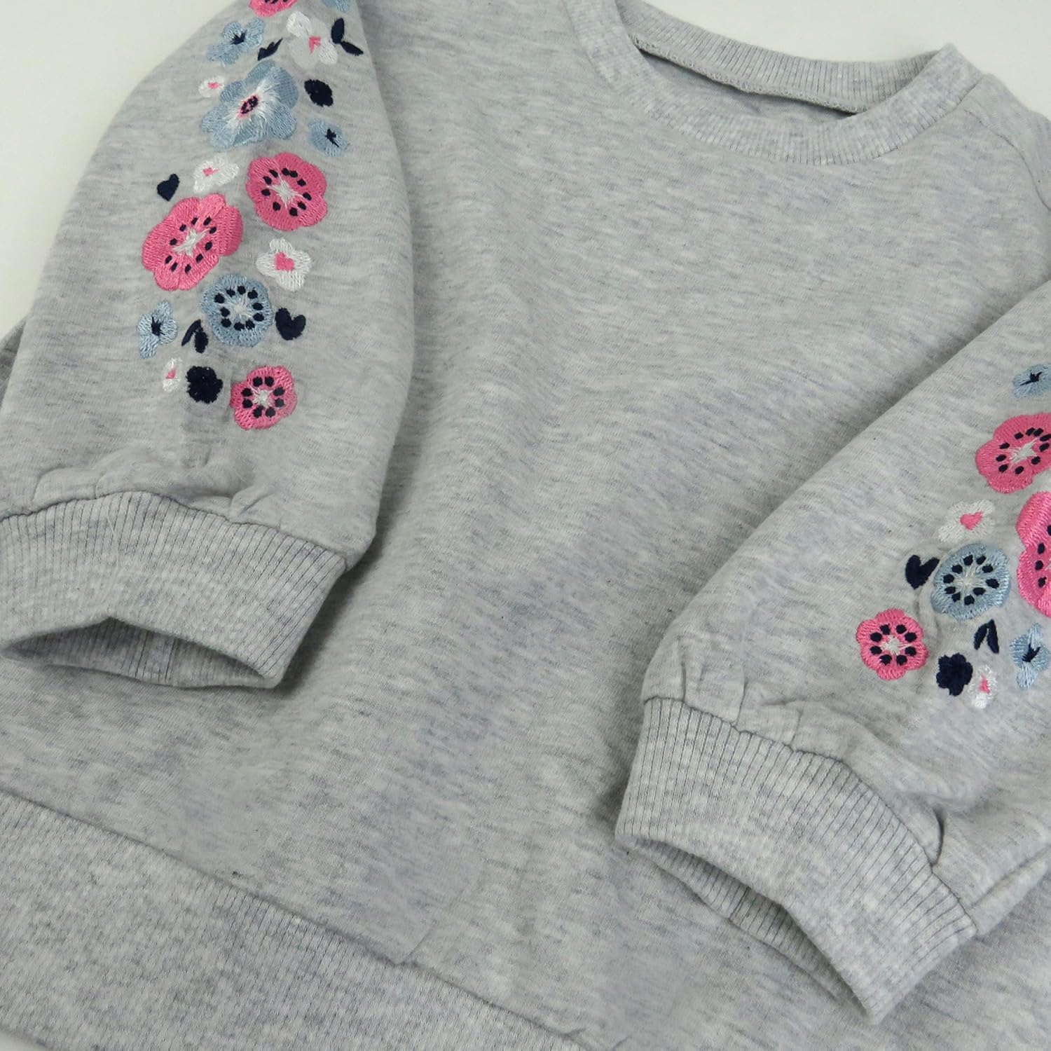 HonestBaby baby-girls 2-piece Cozy Sweatsuit With Embroidered Sleeve 100% Organic Cotton for Infant Baby and Toddler, Girls - Image 4