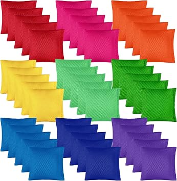 45 PCS Small Colorful Nylon Bean Bags Bulk Bean Bag Hand Toss for Sports Outdoor