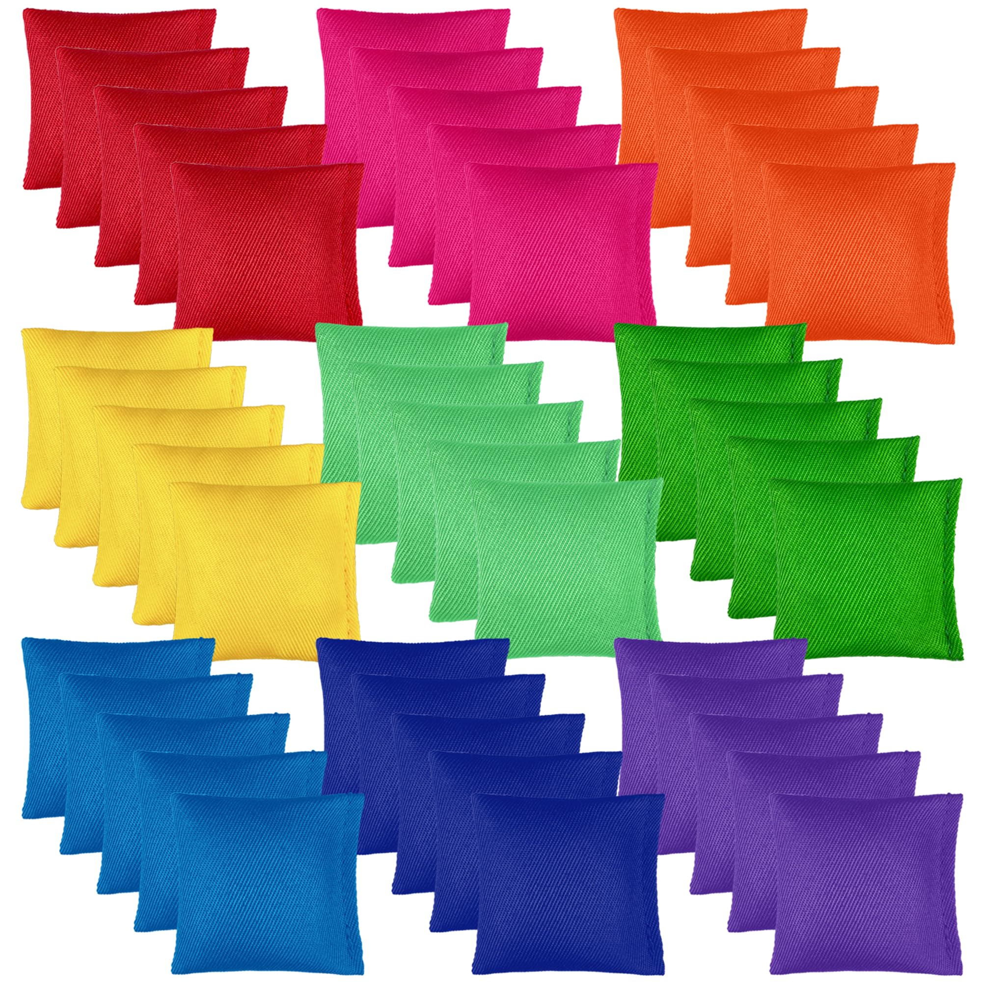 45 PCS Small Colorful Nylon Bean Bags Bulk Bean Bag Hand Toss for Sports Outdoor