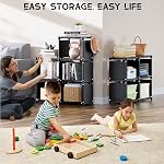Mavivegue Book Shelf, 16 Cube Storage Organizer, DIY Bookcase, Metal Bookshelf, Display Shelf, Tall Bookcase for Bedroom, Living Room,Office,Closet, Black Cubicle Rack | Display Shelf, Cubicle Rack, Tall Bookcase for Bedroom, Living Room and Home Off