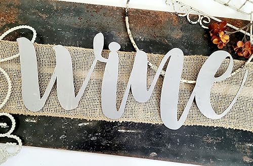 Miniatura 263 de Steel Metal Script Word Art - Various Sizes and Finishes (cheers Small 12.5x6", Raw, Unfinished Steel)