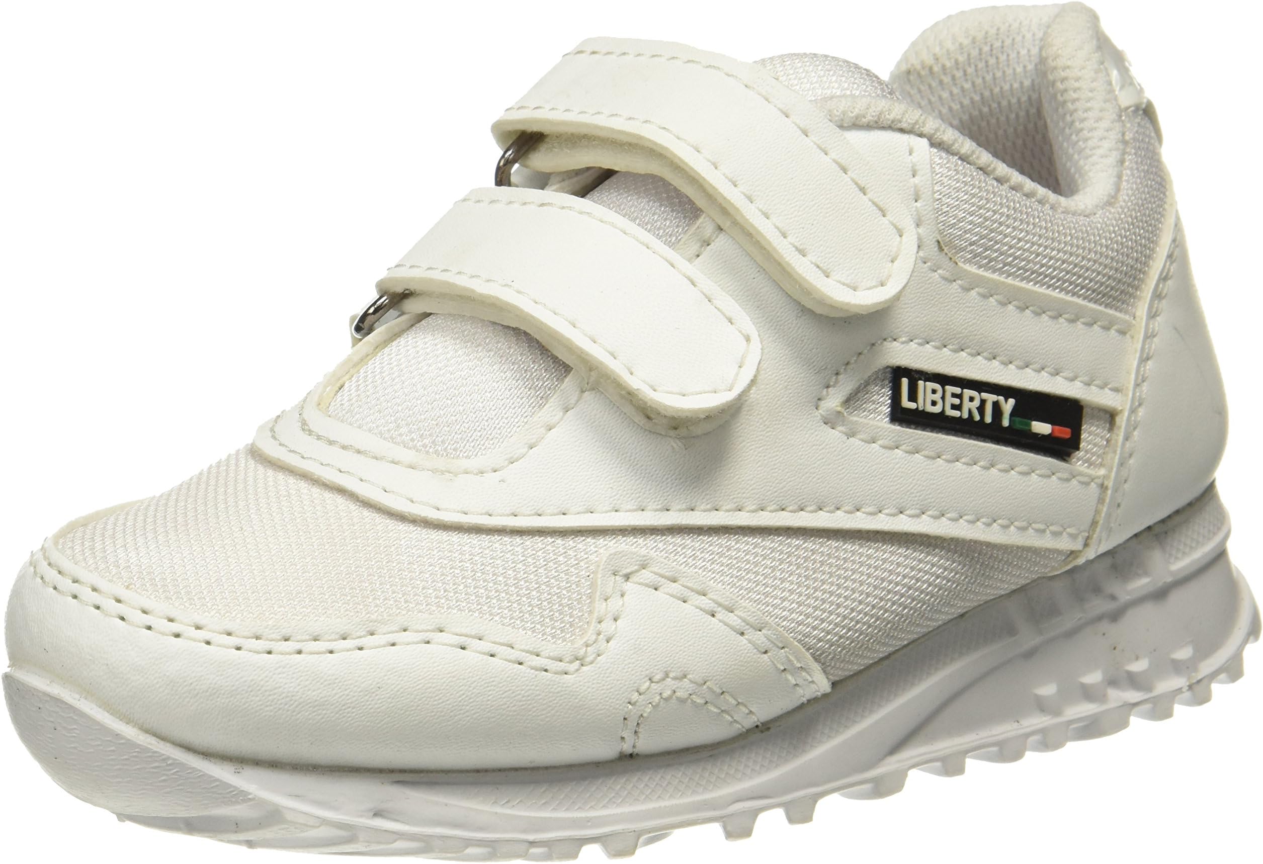 LibertyBoys 9906-90Vgn White School Shoe-8 Kids UK (25 EU)