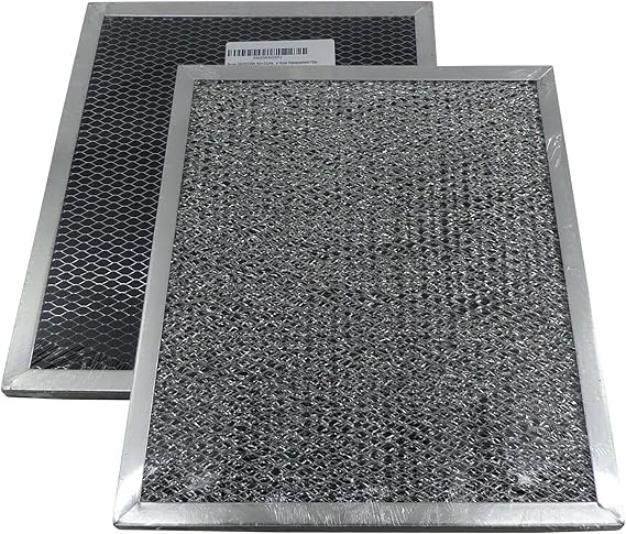 KITCHEN BASICS 101 41F, 97007696, 97005687 replacement for Broan Nutone Range Hood Grease Mesh Charcoal Carbon Combo, Single Pack- Filter Size 8.75 x 10.5 x .44 Inches