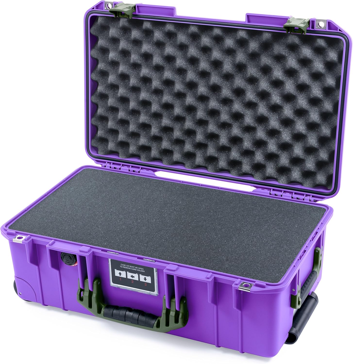 Pelican Air 1535 Carry-On Case Galaxy Purple - Medium Size Waterproof - Comes with Pluck Foam Set and OD Green Handles & Latches